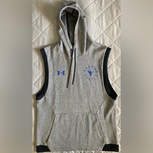 Under Armour Project Rock Sleeveless Hoodie Men’s Large Gray Gym Active 1345579